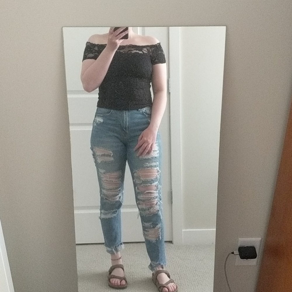 Off the shoulder lacy top